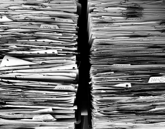 Medical records and paperwork for personal injury claim